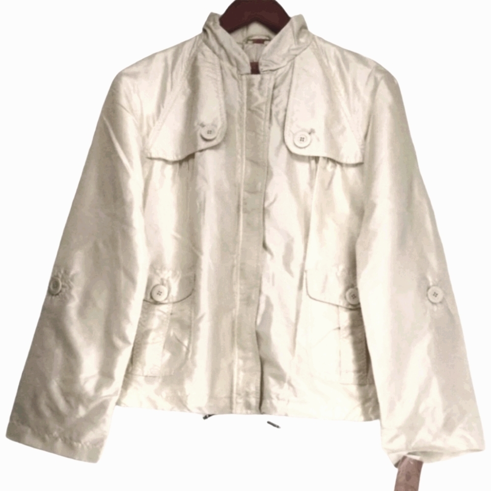 Judy Crowell Zip Front Beige Jacket